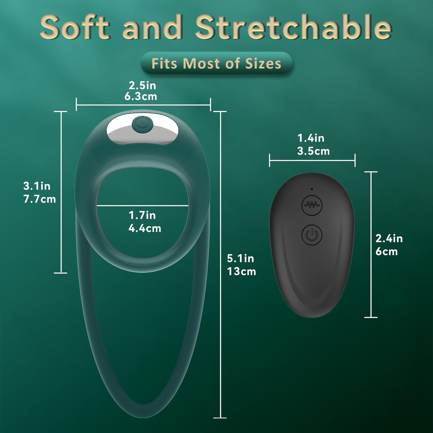 ウサギ型バイブレーター付きコックリング（大人用セックス玩具、クリトリスバイブレーター付き） 