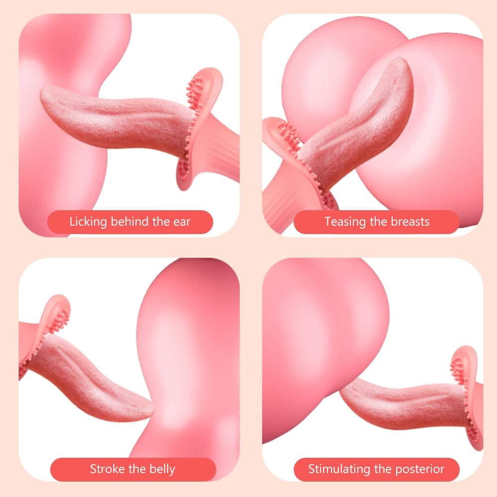 Rose Realistic Tongue Licking Massage Vibrator