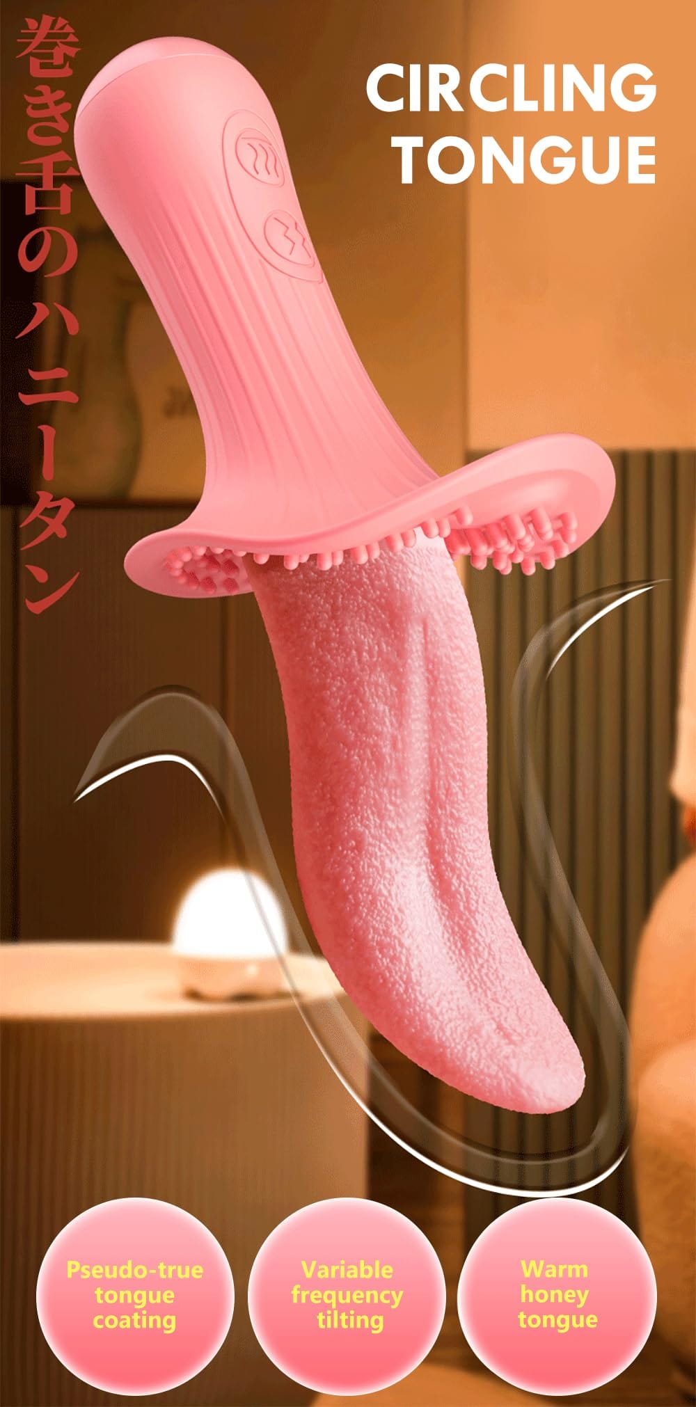 Rose Realistic Tongue Licking Massage Vibrator