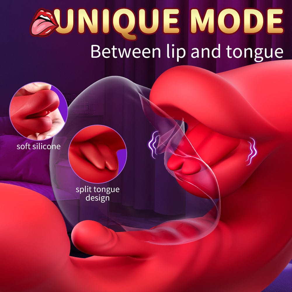 Red Lip Pro Biting Clit Scratching G Spot Vibrator