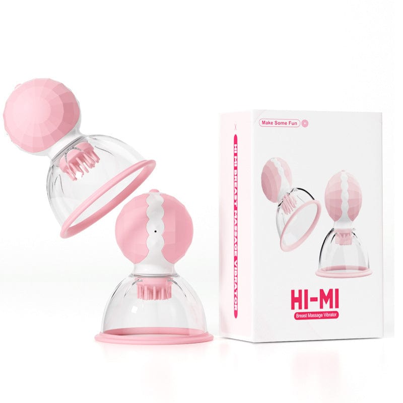Nipple Rotation Vibrator Breast Suckers Massager for Women (A Pair)