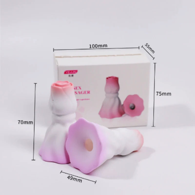 YEAIN Rose Nipple Stimulation Vibrators Manual Sucking Teasing Nipple Toy (A Pair)