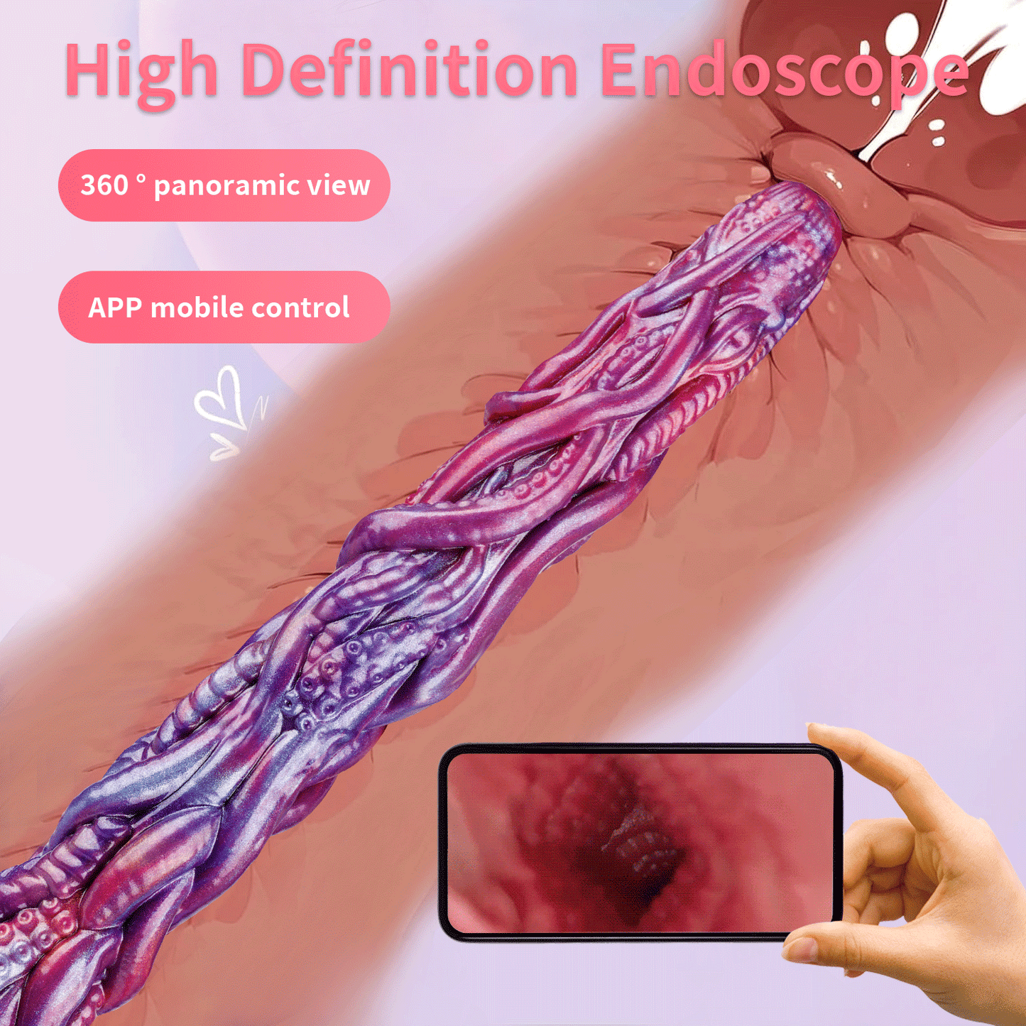 Octopus Smart Endoscopic / Squirting Monster Dildo Anal Plug