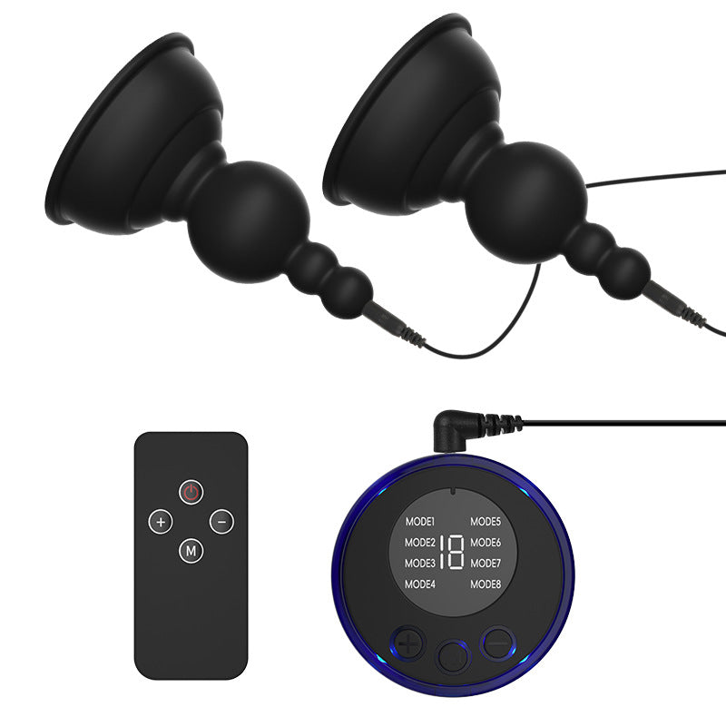 BDSM Electric Shock Silicone Nipple Stimulator with Remote Control