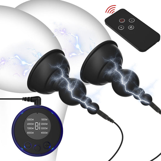 BDSM Electric Shock Silicone Nipple Stimulator with Remote Control