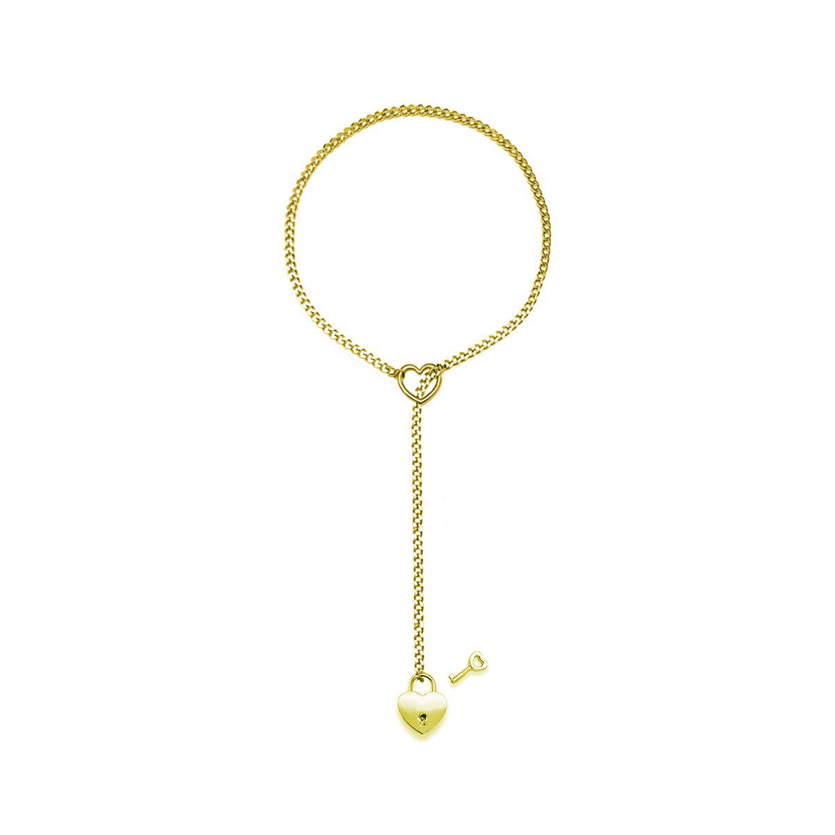 Heart O-Ring Lock & Key Slip Chain