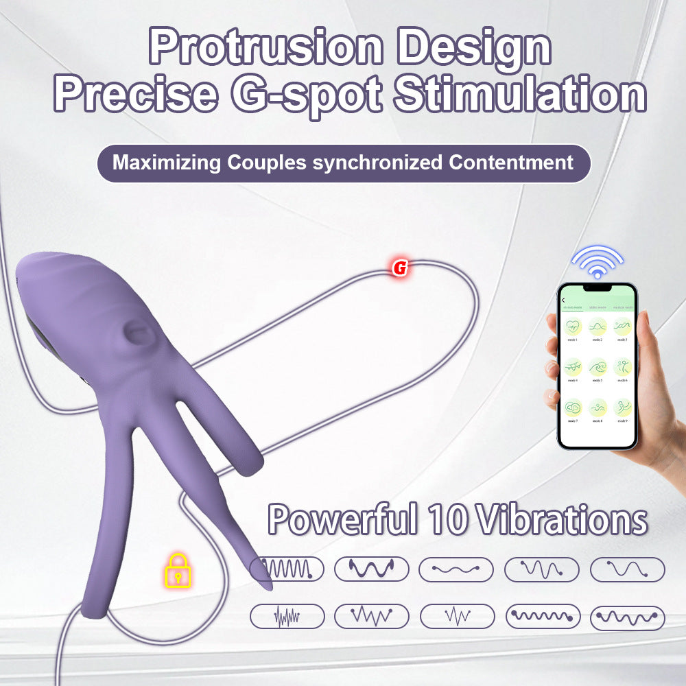 Octopus Lock Delayed Ejaculation Penis Ring Wireless APP