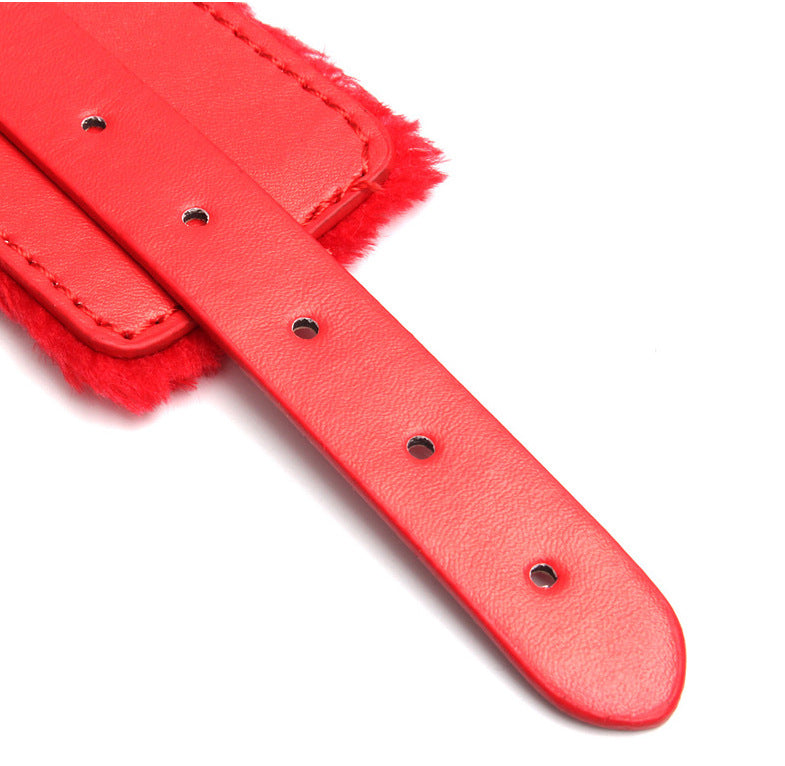 【Free Gift】BDSM Adjustable Plush Handcuffs Ankle Bracelets Restraint Set Sex Toy