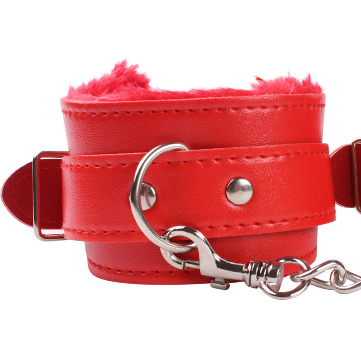 【Free Gift】BDSM Adjustable Plush Handcuffs Ankle Bracelets Restraint Set Sex Toy