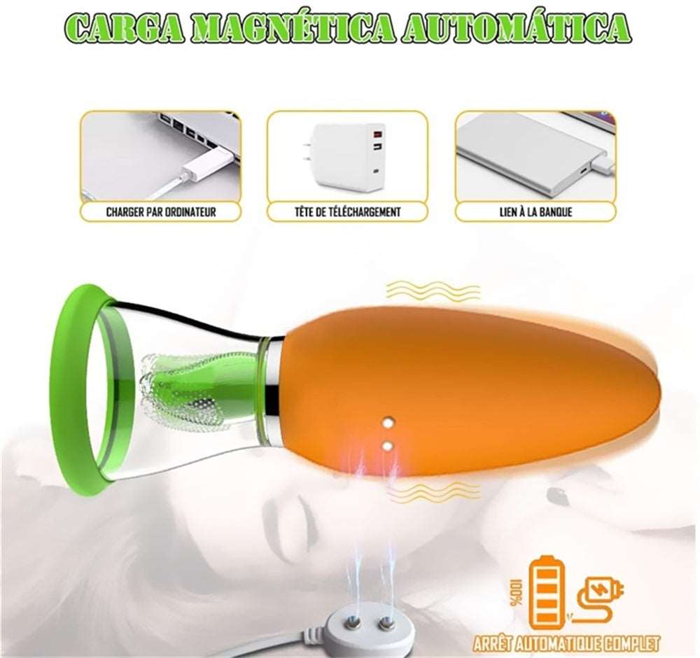 Carrot Vibrator Female Masturbator Heating Sucking Licker
