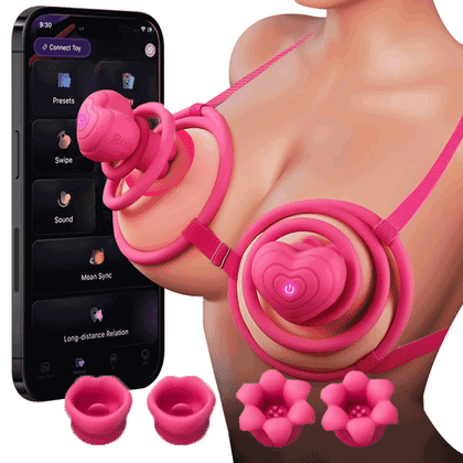 Wearable Vibrating Bra Nipple Clamps for A-D Cups