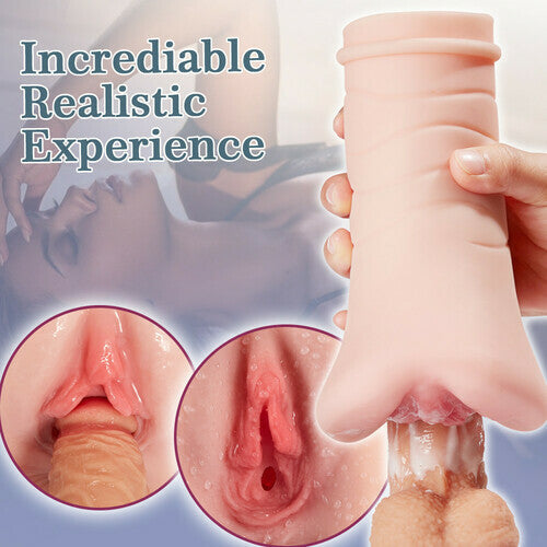 1.6ポンド 2-in-1 リアルな膣と肛門ポケットプッシー男性用マスターベーター