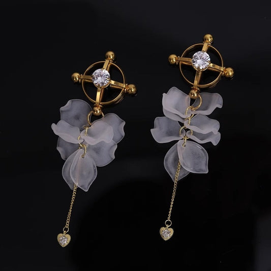 BDSM Petal Heart Cross Nipple Clamps