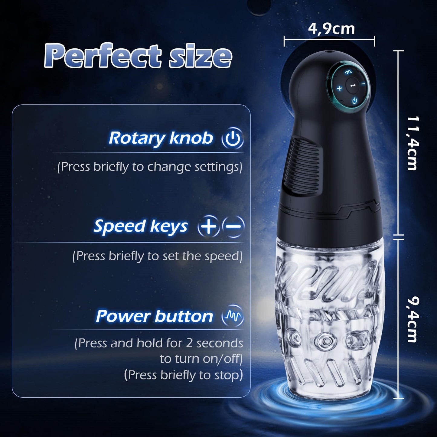 Gawk Gawk 300 Male Masturbator Male Masturbators Cup With 4 Rotation & 3 Speed Modes