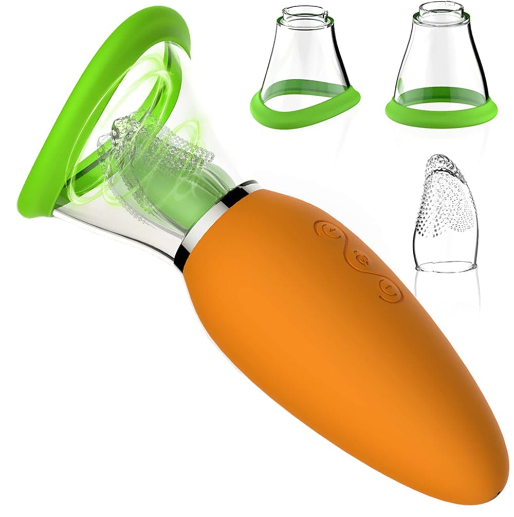 Carrot Vibrator Female Masturbator Heating Sucking Licker