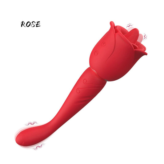 Rose Honey Tongue Licking Vibration G Point Massage Stick Nipple Masturbation Device
