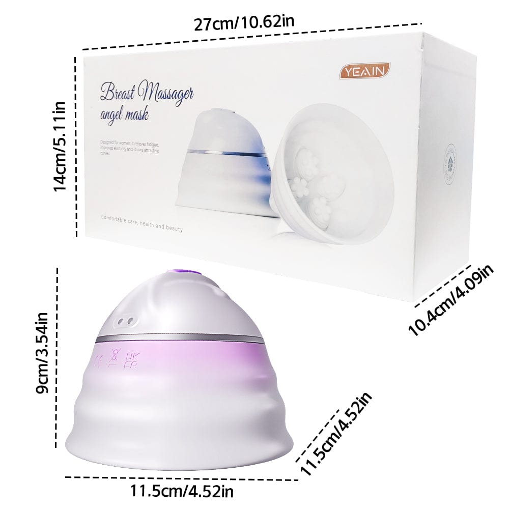 Angel 5 Vacuum Suction 10 Vibration Breast Massagers With Remote (A Pair)
